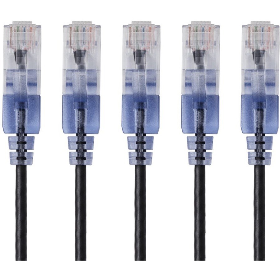 Monoprice Slim Cat6a Cable - 5-Pack - 5F