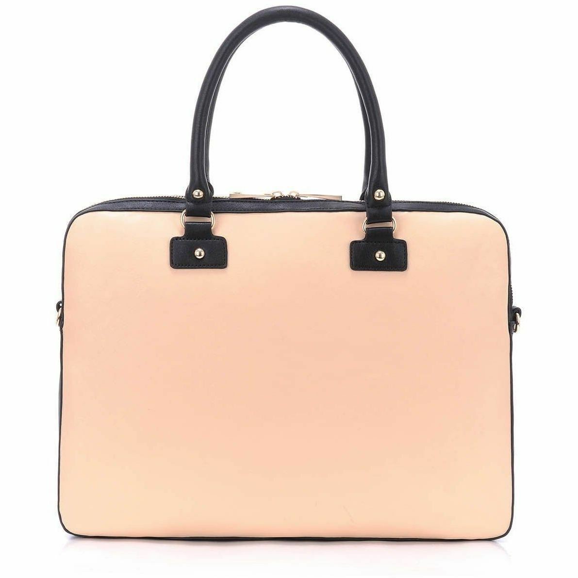 Sandy Lisa London Carrying Case for 15.6" Accessories, Notebook, Cellular Phone, Tablet, Stylus - Cream, Black