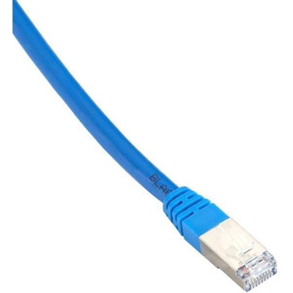 Black Box Cat6 400-MHz, Shielded, Solid Backbone Cable (FTP), Plenum, Blue, 30-ft. (9.1-m)