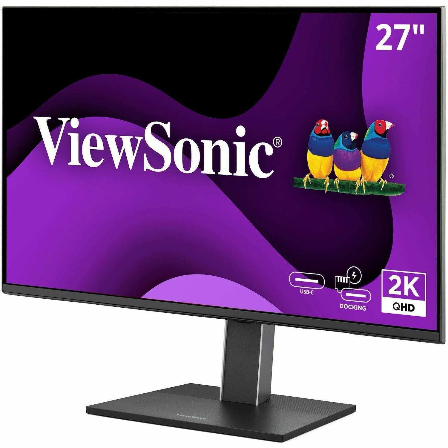 ViewSonic VG2758-2K 27 Inch 1440p Docking Monitor, IPS Display with 100W USB-C for Smooth Home and Office Productivity, Full Ergonomic Adjustability, RJ45, HDMI, 5-Port USB Hub, and DisplayPort Inputs