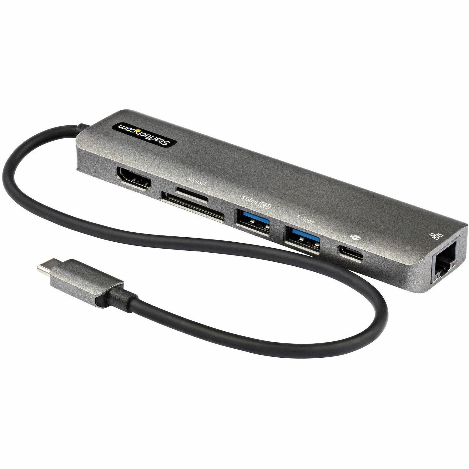 StarTech.com USB-C Multiport Adapter Hub, USB-C to 4K 60Hz HDMI, Gigabit Ethernet and 100W Charging for Macbook Pro / Air and Windows