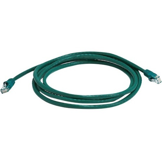 Monoprice Cat6 24Awg 550MHz Utp Bare Copper Snagless Ethernet Patch Cable, Green, 7FT