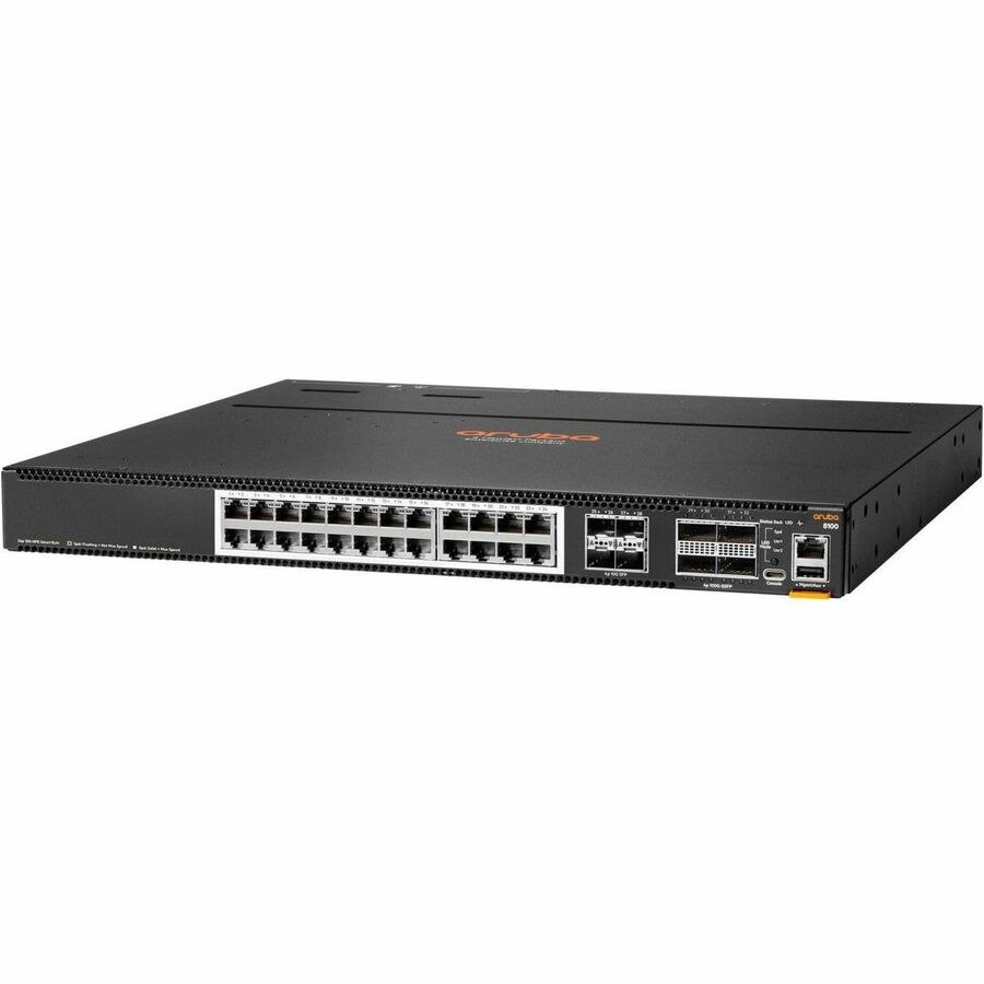 HPE CX 8100 24XT4XF4C 24 Ports Manageable Ethernet Switch - 10 Gigabit Ethernet, 100 Gigabit Ethernet - 10GBase-X, 100GBase-X, 10GBase-T