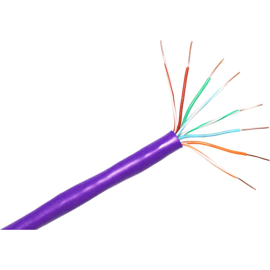 ClearLinks 1000FT Cat. 5E 350MHZ Purple Solid PVC UTP Bulk
