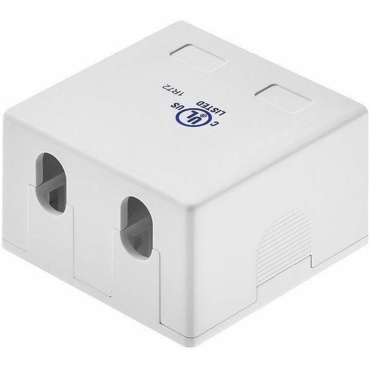 Monoprice Mounting Box for Keystone Module, Connector - White - TAA Compliant