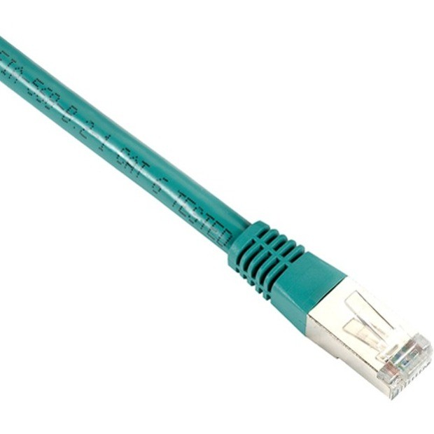 Black Box Cat6 400-MHz, Shielded, Solid Backbone Cable (FTP), PVC, Green, 6-ft. (1.8-m)
