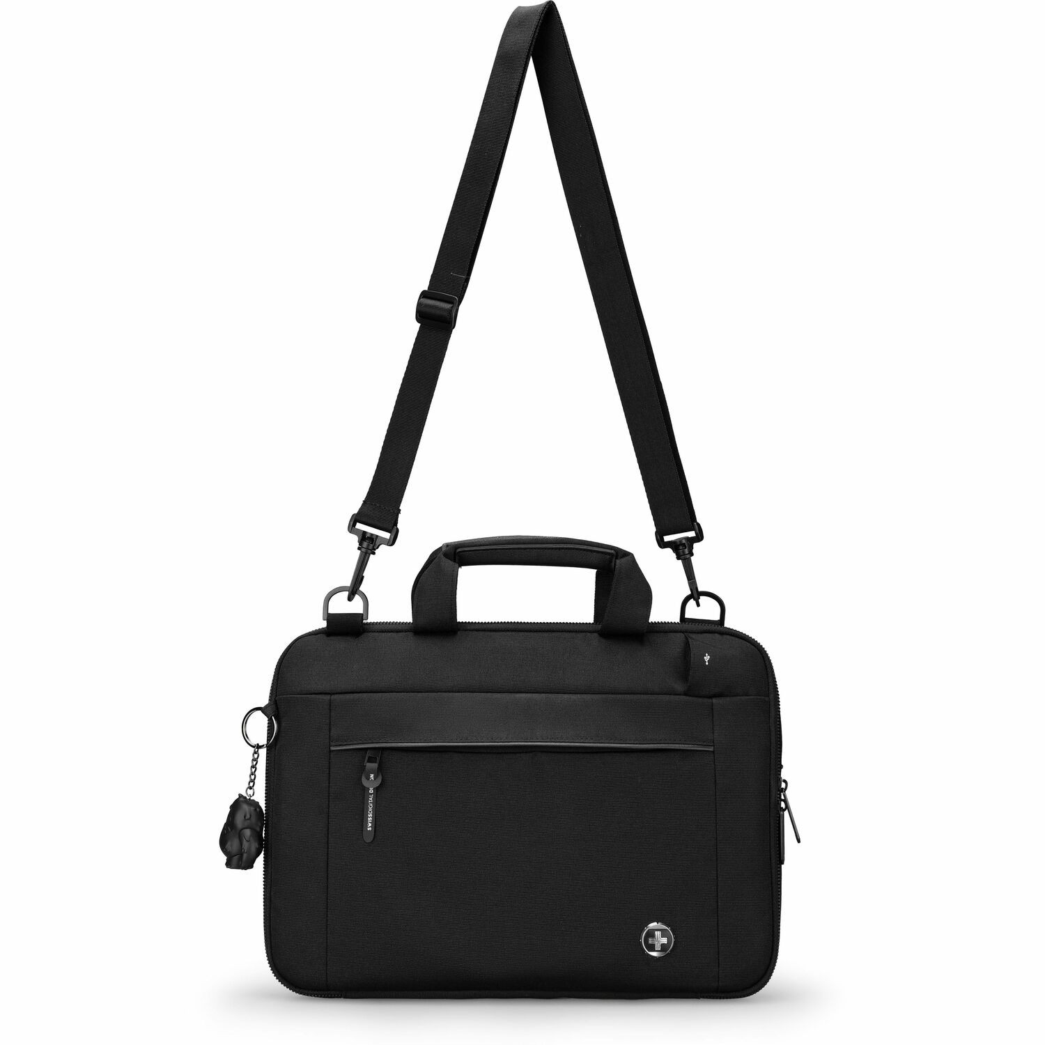 Swissdigital Design Carrying Case (Sleeve) for 16" Notebook, Tablet, Power Bank, Smartphone - Black