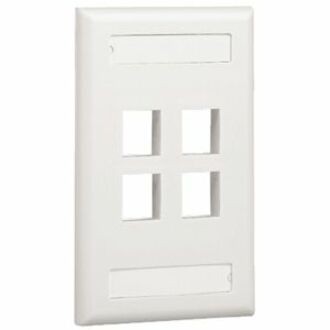 PANDUIT 4 Socket NetKey Faceplate