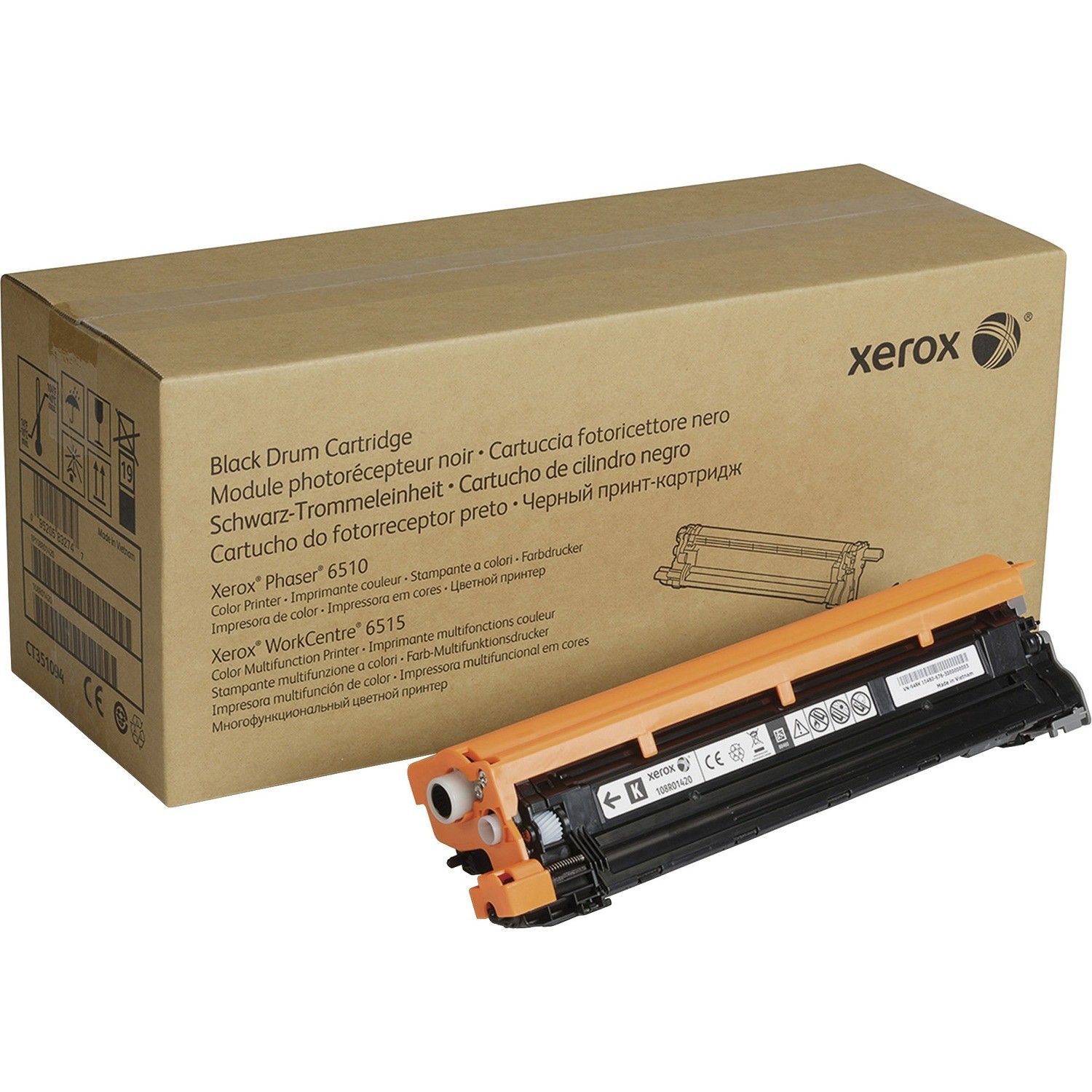 Xerox Black Drum Cartridge For Phaser 6510 / WorkCentre 6515, 48K Pages