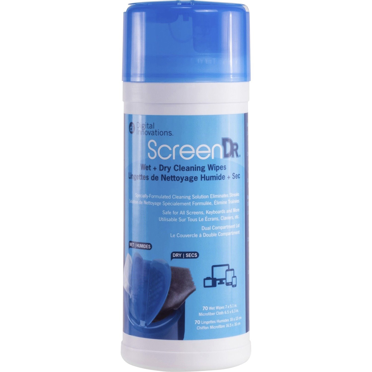 Allsop ScreenDr Wet/Dry Streak-Free Wipes, 70-Pack