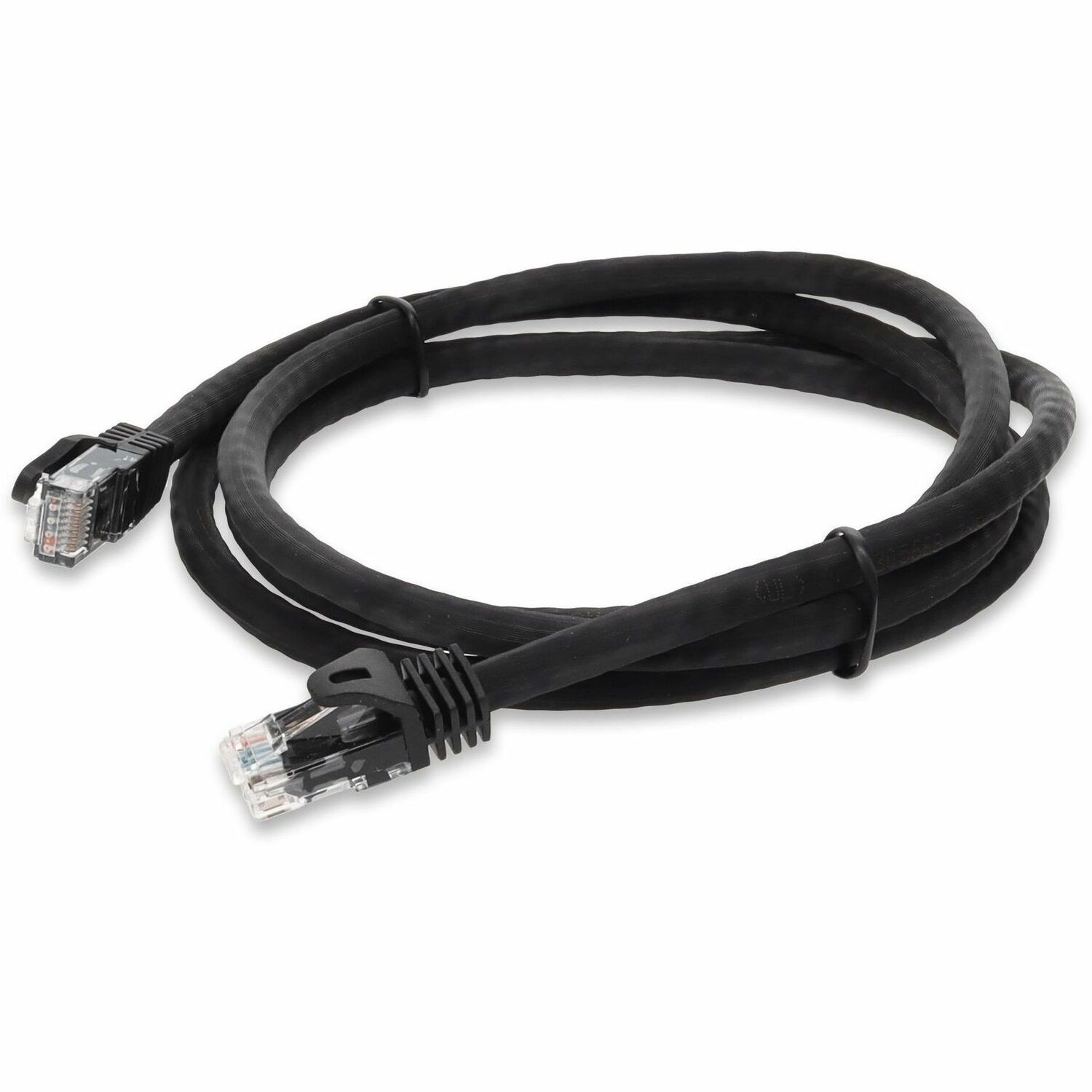 AddOn 6ft Black CAT 6A PVC Ethernet Cable Snagless Bubble Boot RJ-45 M/M