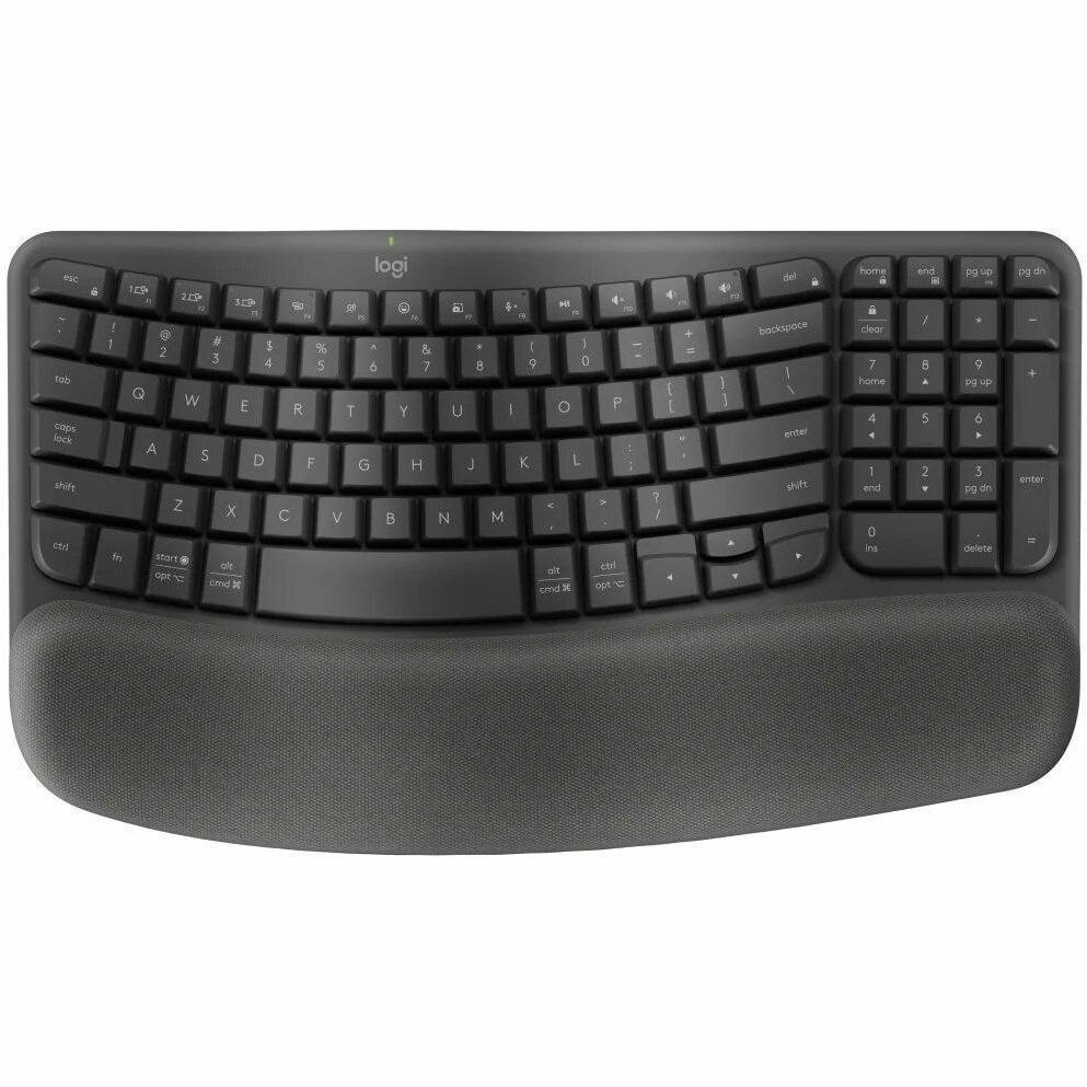 Logitech Wave Keys Keyboard - Wireless Connectivity - USB Interface - English - Graphite