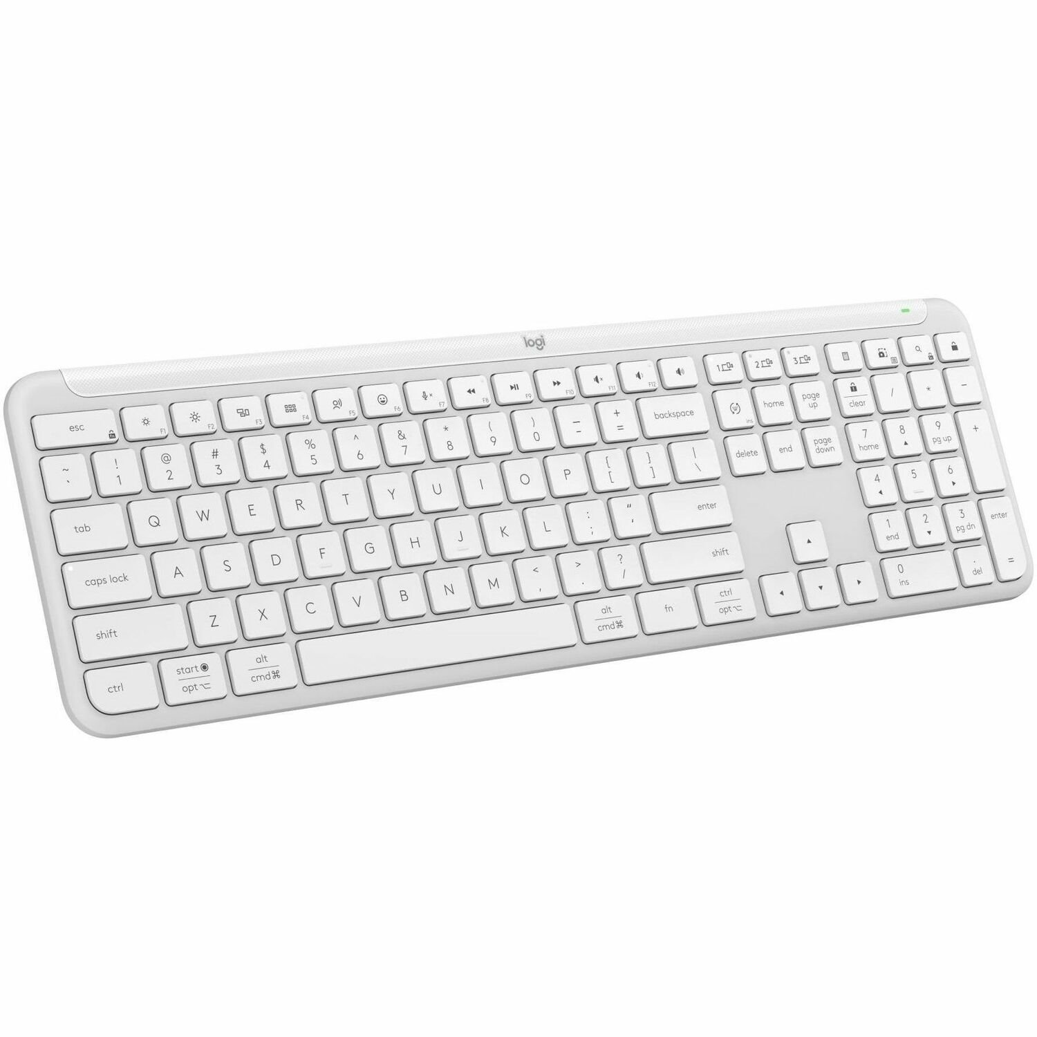 Logitech Signature Slim K950 Wireless Keyboard, Sleek Design, Switch Typing Between Devices, Quiet Typing, Off-white