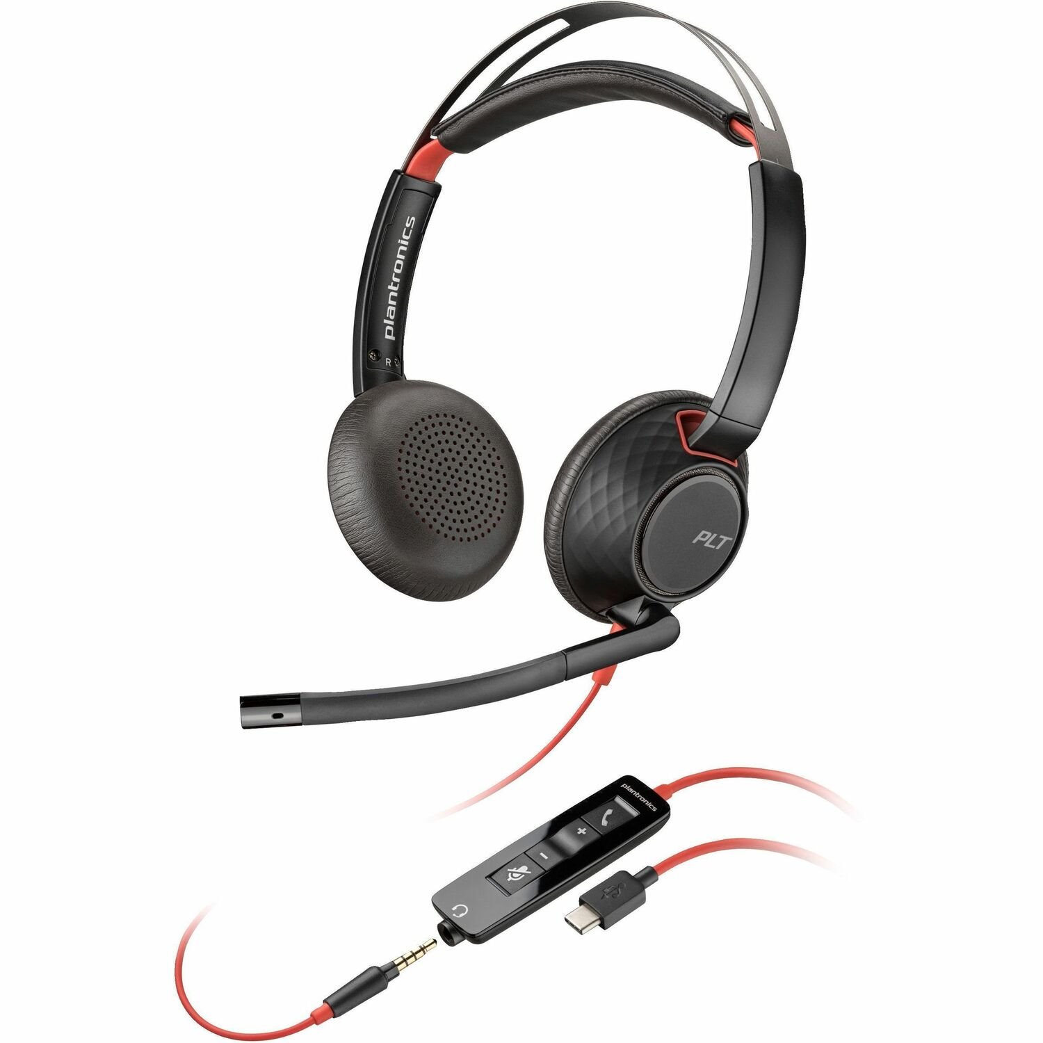 Poly Blackwire C5220 Wired Over-the-head, On-ear Stereo Headset - Black