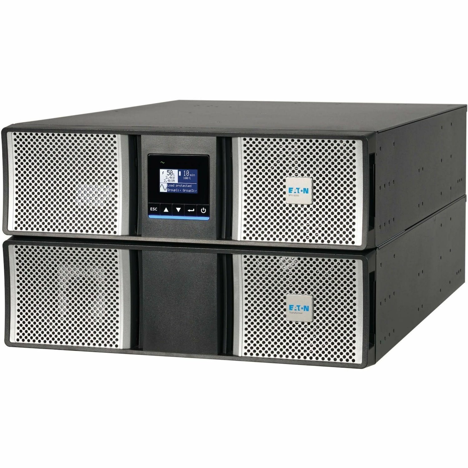 Eaton 9PX G2 5000VA 5000W 208/120V Online Double-Conversion UPS - L6-30P Input, 6x 5-20R, 1x L6-30R, 1x L14-30R, Cybersecure Network Card, Extended Run, 6U Rack/Tower