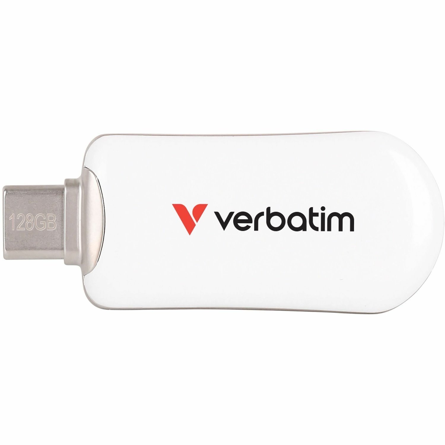 Verbatim 128GB Plectra USB-C Flash Drive - White