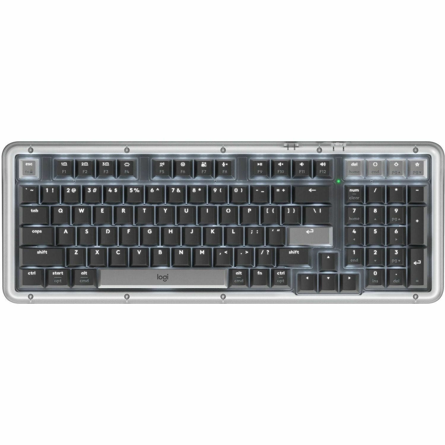 Logitech Alto Keys K98M Wireless Mechanical Keyboard, Customizable Keyboard with Vibration Absorbing Gasket, Backlit Keys, Graphite