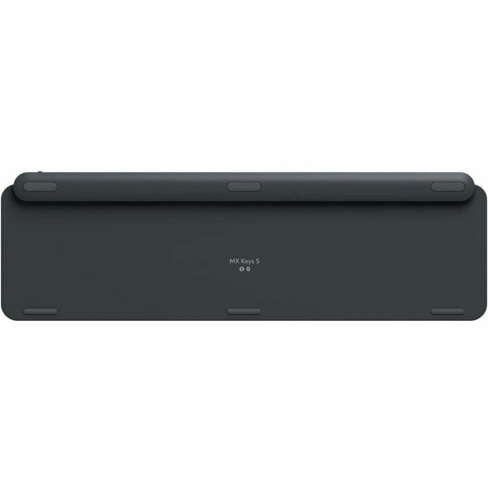 Logitech MX Keys S Keyboard - Wireless Connectivity - USB Interface - English - Granite
