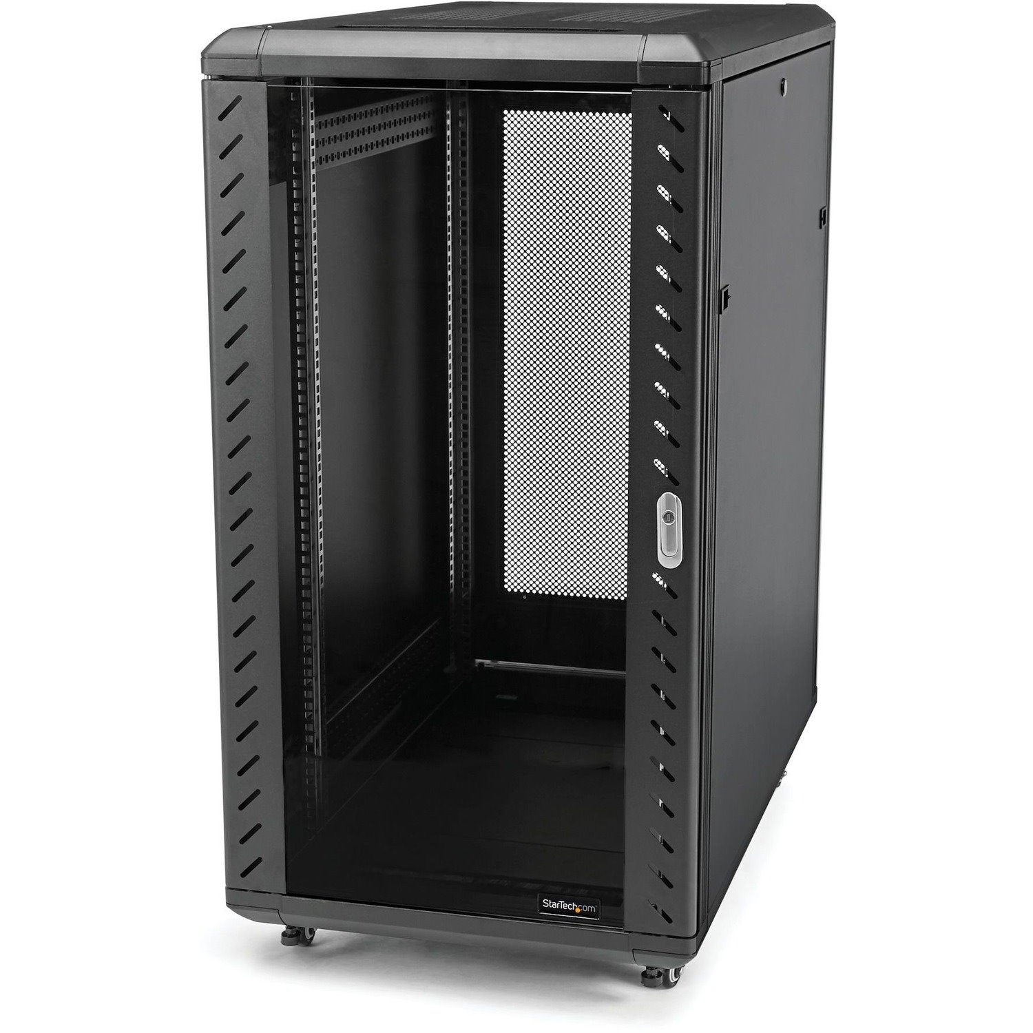 StarTech.com 4-Post 22U Server Rack Cabinet, 19" Data Rack Cabinet for Computer / IT Equipment, Home Network Rack, Half Height Server Rack