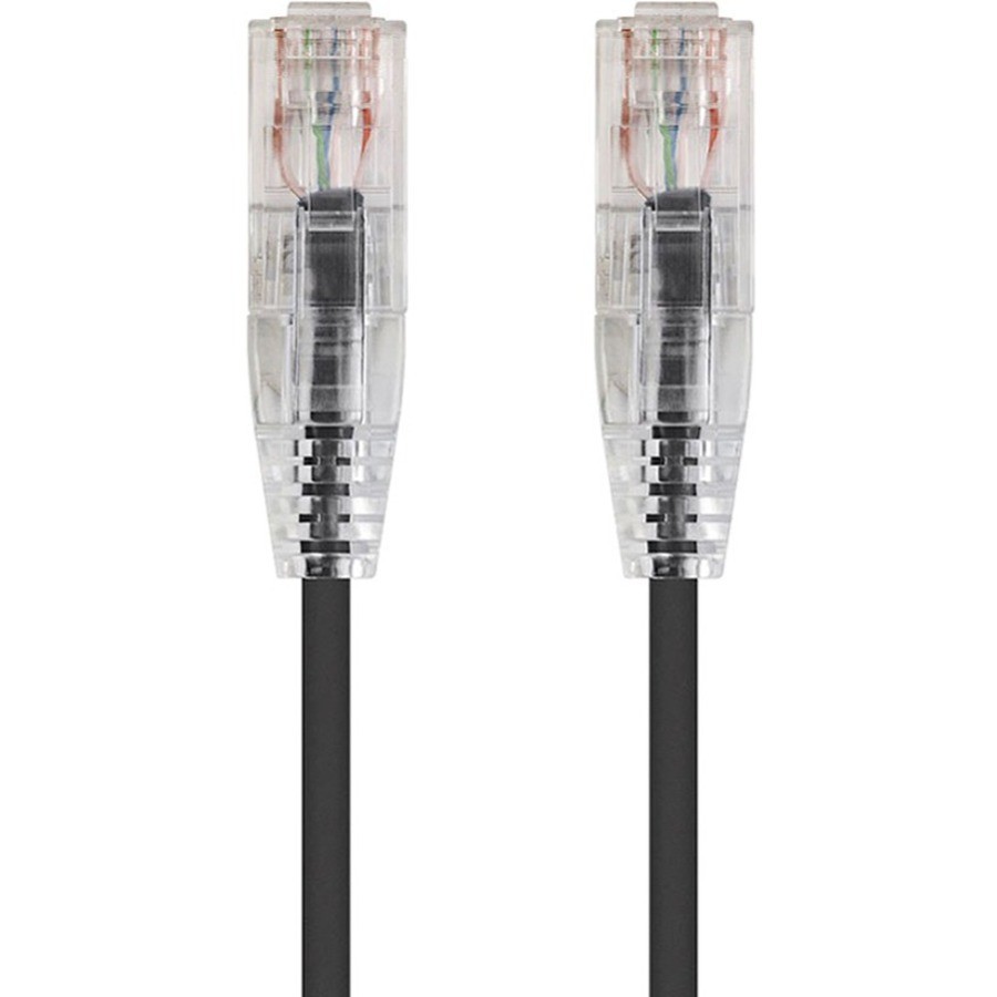 Monoprice SlimRun Cat6 28AWG UTP Ethernet Network Cable, 20ft Black