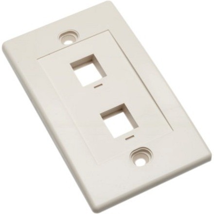 Intellinet Wall Plate 2 Outlet, Blank, Ivory