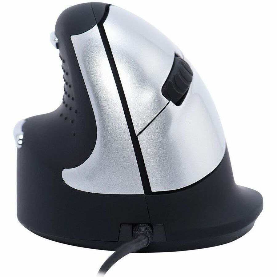 R-Go HE Break ergonomic mouse, vertical mouse with break software, prevents RSI, medium(hand length 165-185mm), left handed, wired, black