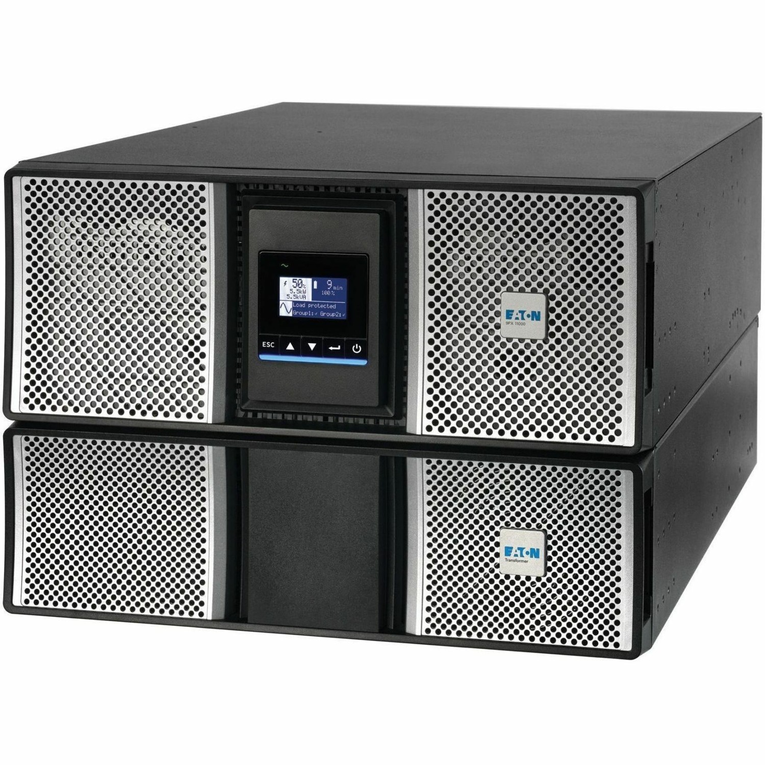 Eaton 9PX G2 11000VA 11000W 208/120V Online Double-Conversion UPS - Hardwired Input, 8x 5-20R, 4x L6-30R, 2x L14-30R or Hardwired Output, Cybersecure Network Card, Extended Run, 7U Rack/Tower