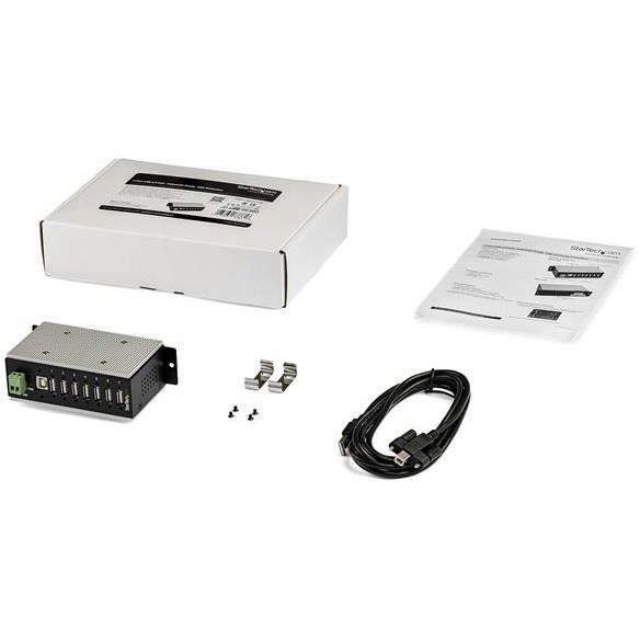 StarTech.com USB Hub - USB Type B - External - Black, Silver - TAA Compliant