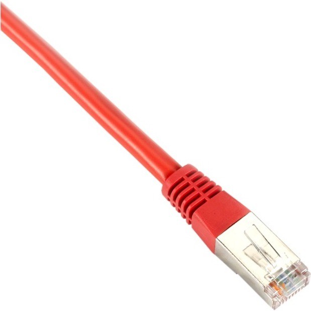 Black Box Cat5e 350-MHz, Shielded, Solid Backbone Cable (FTP), PVC, Red, 20-ft. (6.1-m)