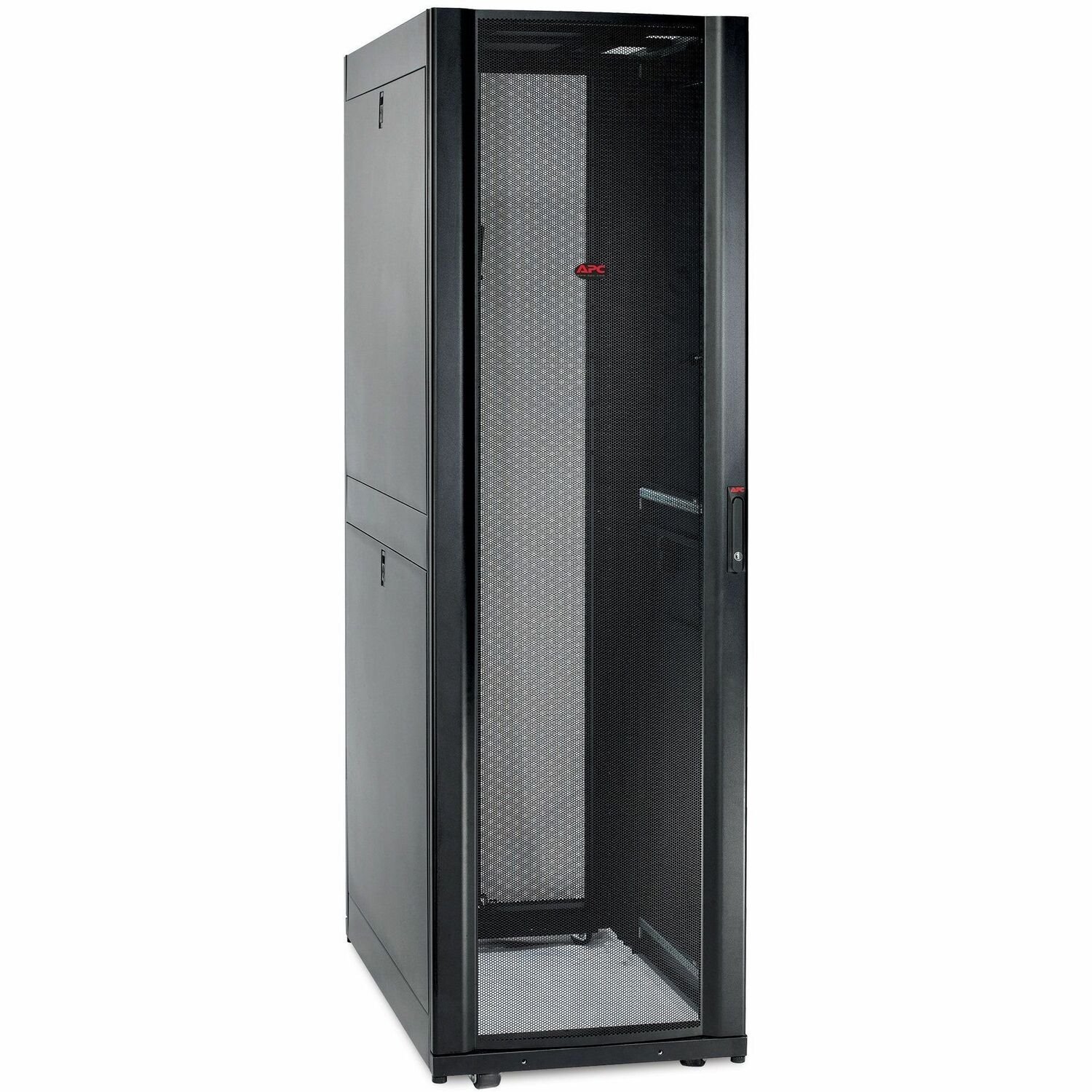 APC by Schneider Electric NetShelter 42U Enclosed Cabinet Rack Cabinet for Storage, Server - 482.60 mm Rack Width - Black - TAA Compliant