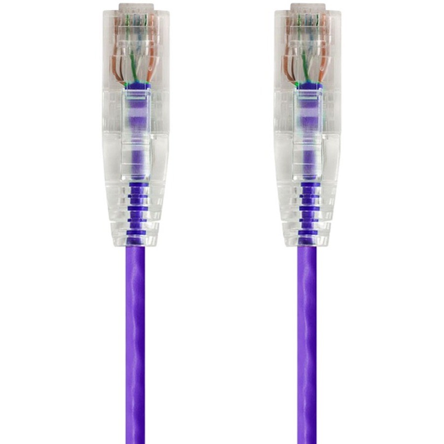 Monoprice SlimRun Cat6 28AWG UTP Ethernet Network Cable, 20ft Purple