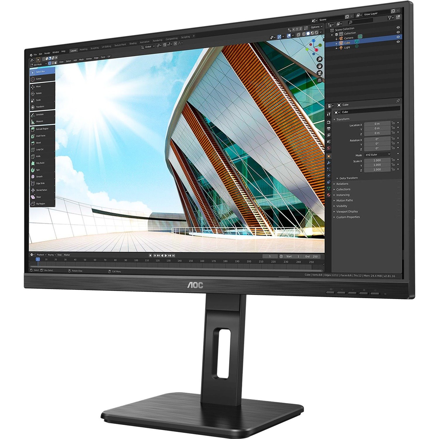 AOC 27P2Q 27" Full HD LCD Monitor - 16:9 - Black