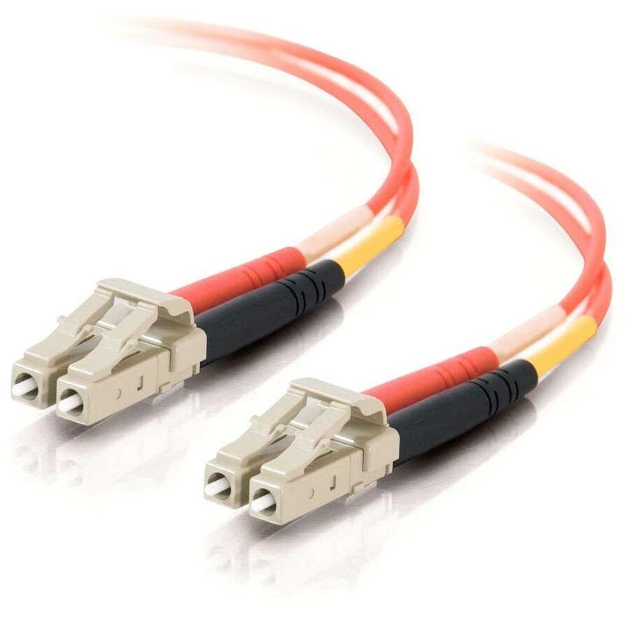 Cables To Go C2G LC-LC 62.5/125 Om1 Multimode Duplex Fiber Cable, Orange, 1M
