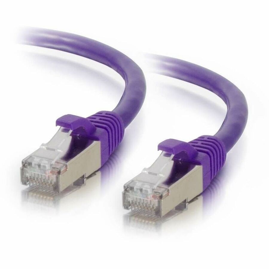 Cables To Go C2G Cat6 Snagless Shielded (STP) Network Patch Cable, Purple, 14FT