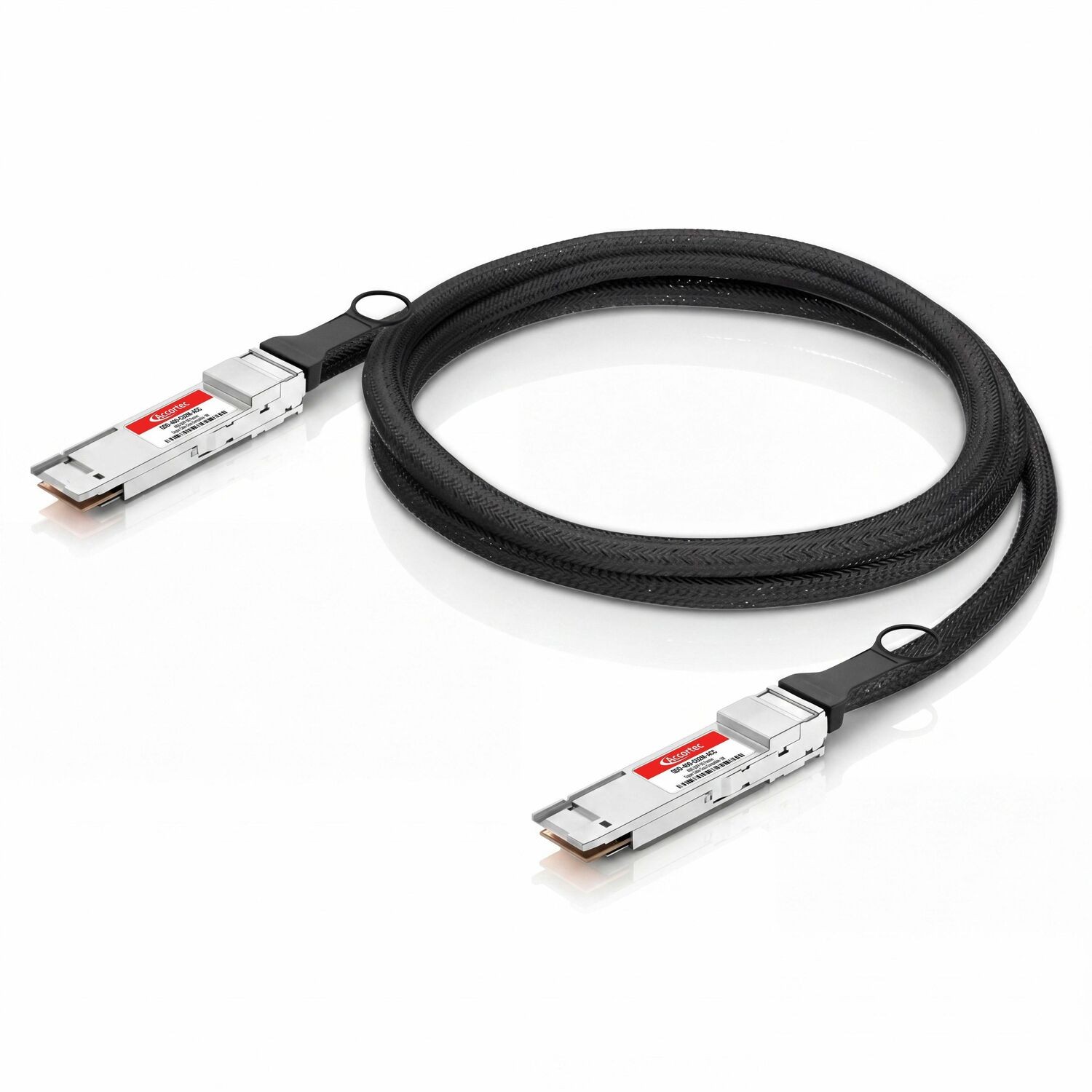 Accortec 400GBase-CU QSFP-DD To QSFP-DD Pam-4 Direct Attach Cable, 2M