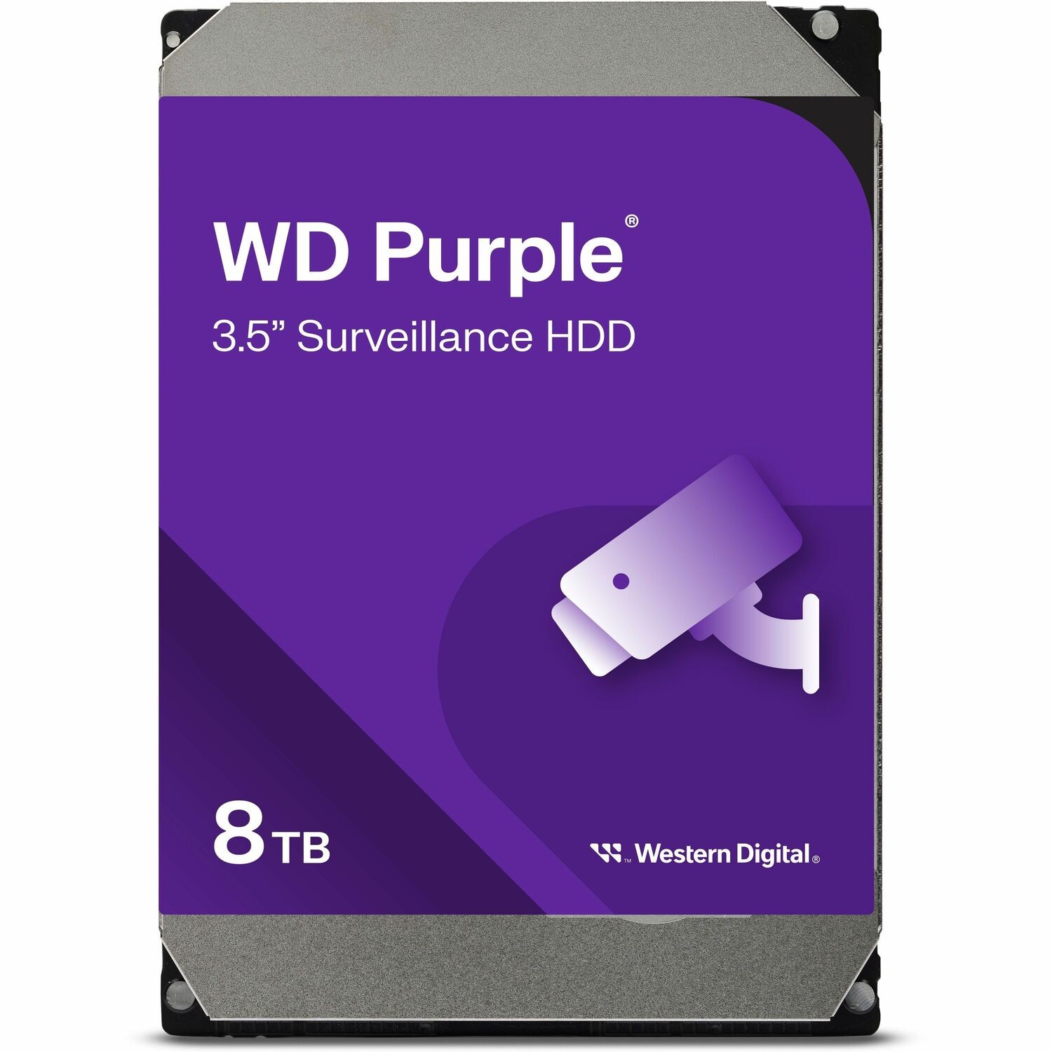 Western Digital WD 8TB Purple 3.5" Hard Drive, Sata Iii, 5400RPM, 256MB Cache, Surveillance Storage, Up To 64 Cameras, 3Y