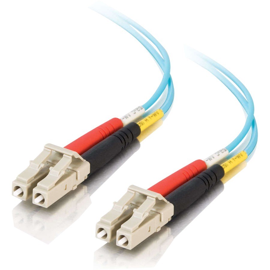 Cables To Go C2G LC-LC 10Gb 50/125 Om3 Duplex Multimode PVC Fiber Optic Cable, Aqua, 7M