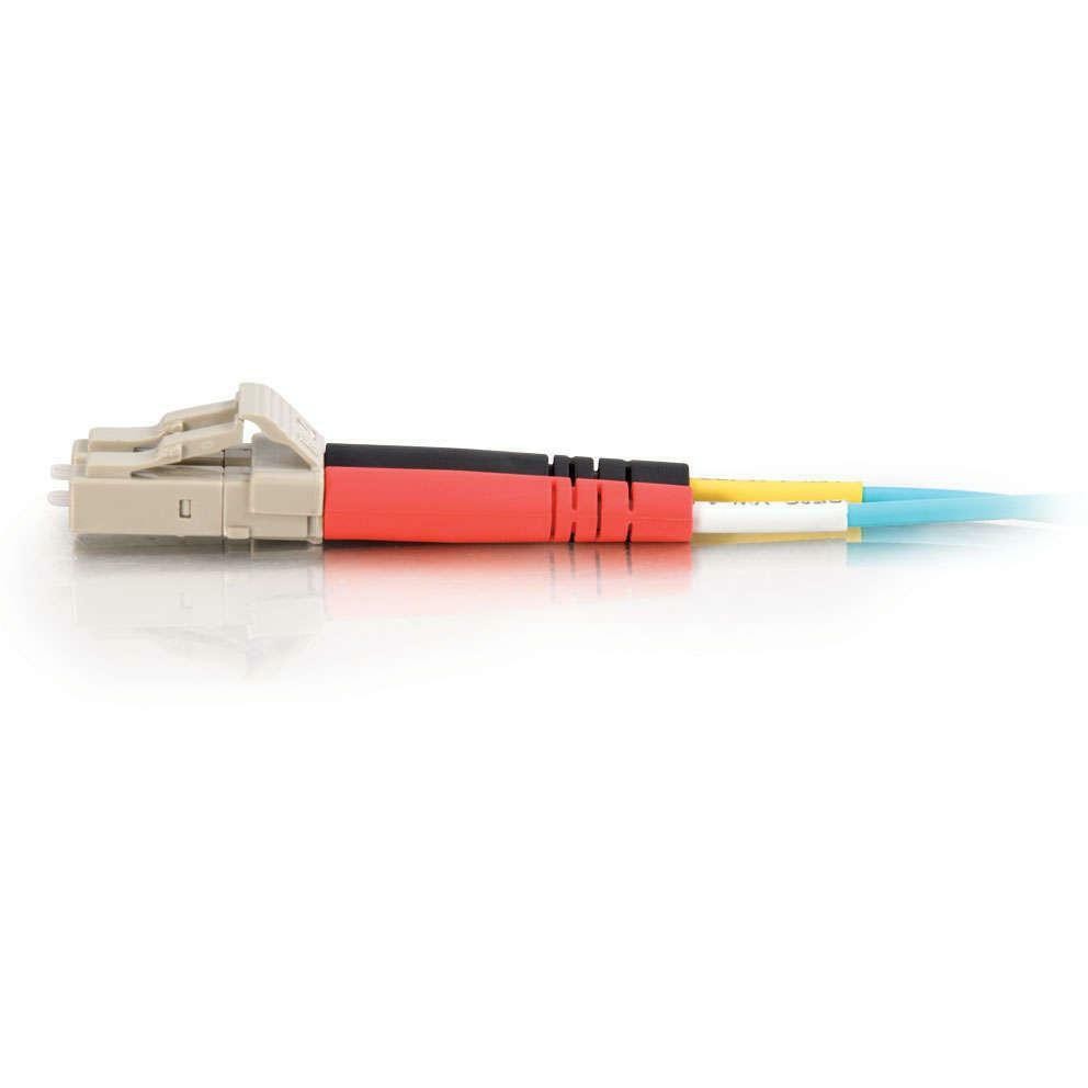 Cables To Go C2G LC-LC 10Gb 50/125 Om3 Duplex Multimode PVC Fiber Optic Cable, Aqua, 5M