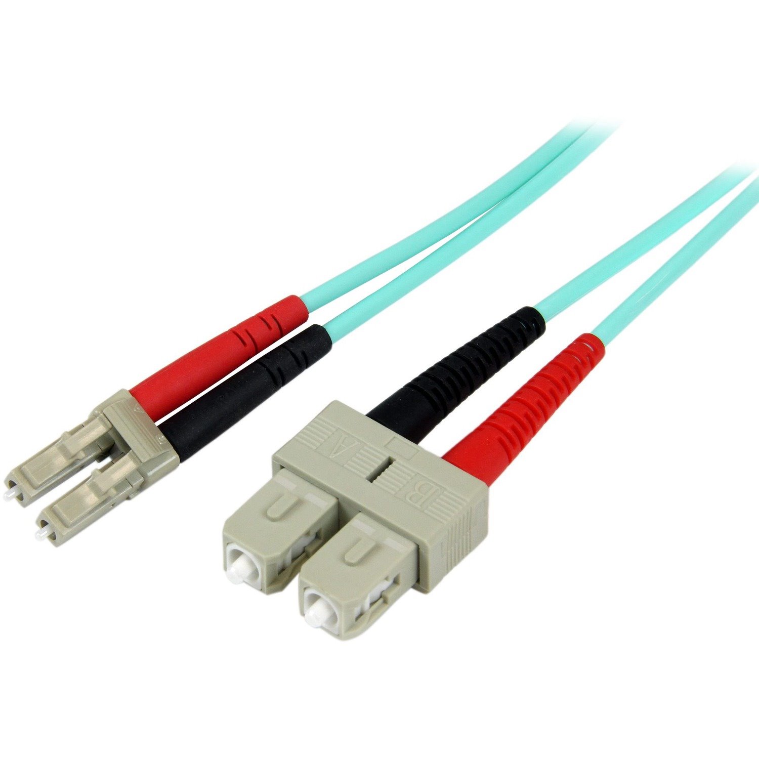 StarTech.com 10m (30ft) LC/UPC to LC/UPC OM3 Multimode Fiber Optic Cable, Full Duplex 50/125 Zipcord, 100G, LSZH Fiber Jumper Cord