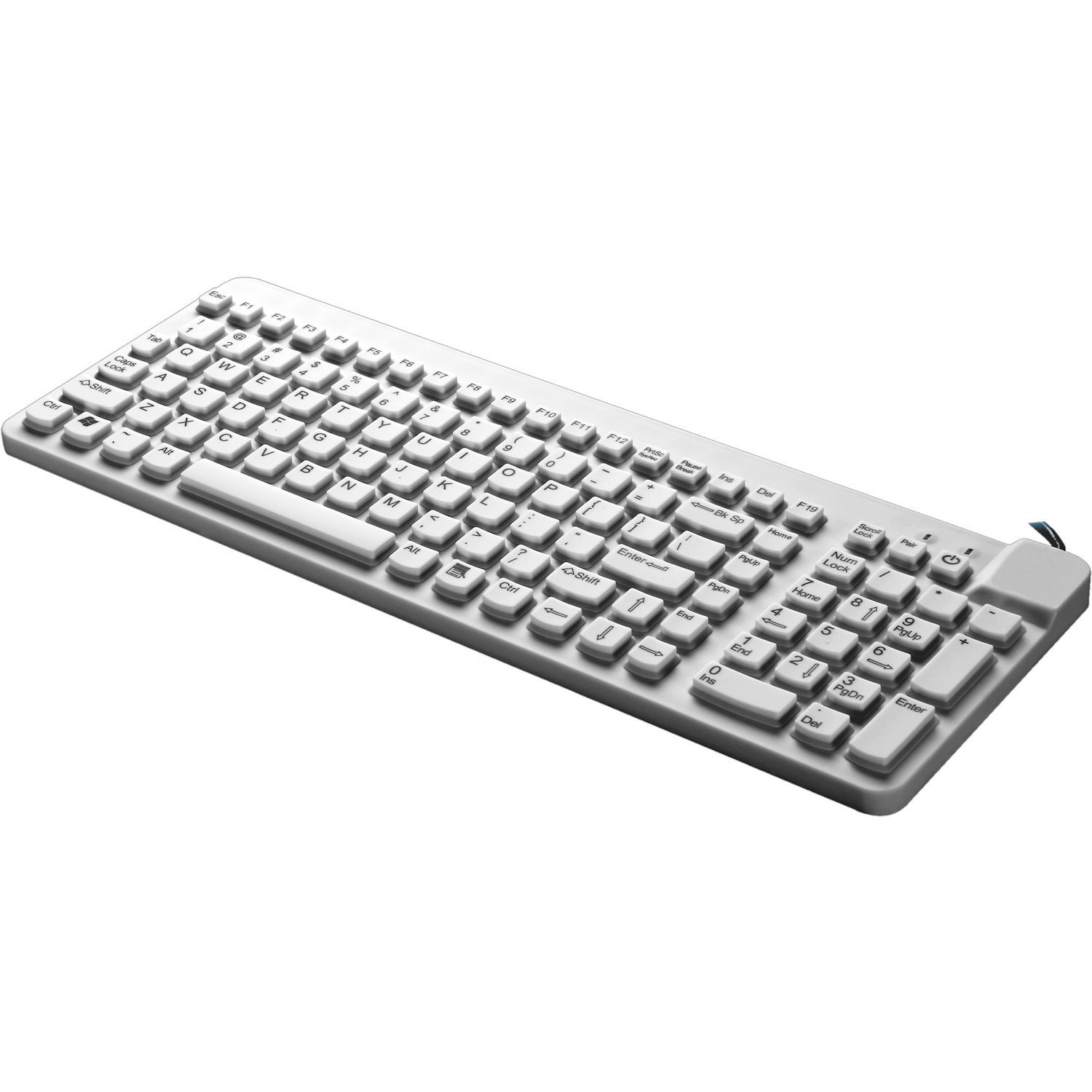 Man & Machine Really Cool LP Keyboard - Cable Connectivity - USB Interface - White