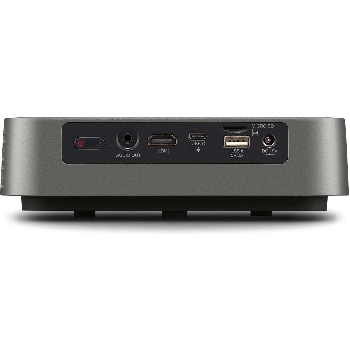 ViewSonic M2e 1080p Portable Projector with 400 ANSI Lumens, H/V Keystone, Auto Focus, Harman Kardon Bluetooth Speakers, HDMI, USB C, 16GB Storage, Stream Netflix with Dongle