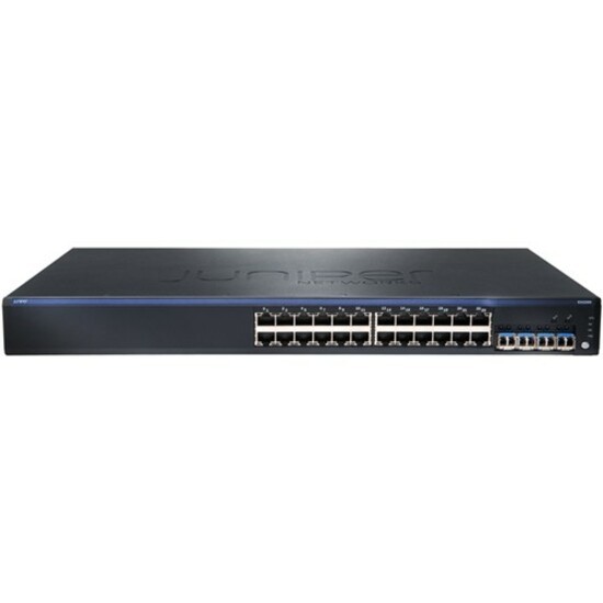 Juniper Networks Ex2200 1U L3 Managed Switch Arm 800MHz/512MB Ram/1Gb Flash/24xGbE/4xSFP/1xPSU
