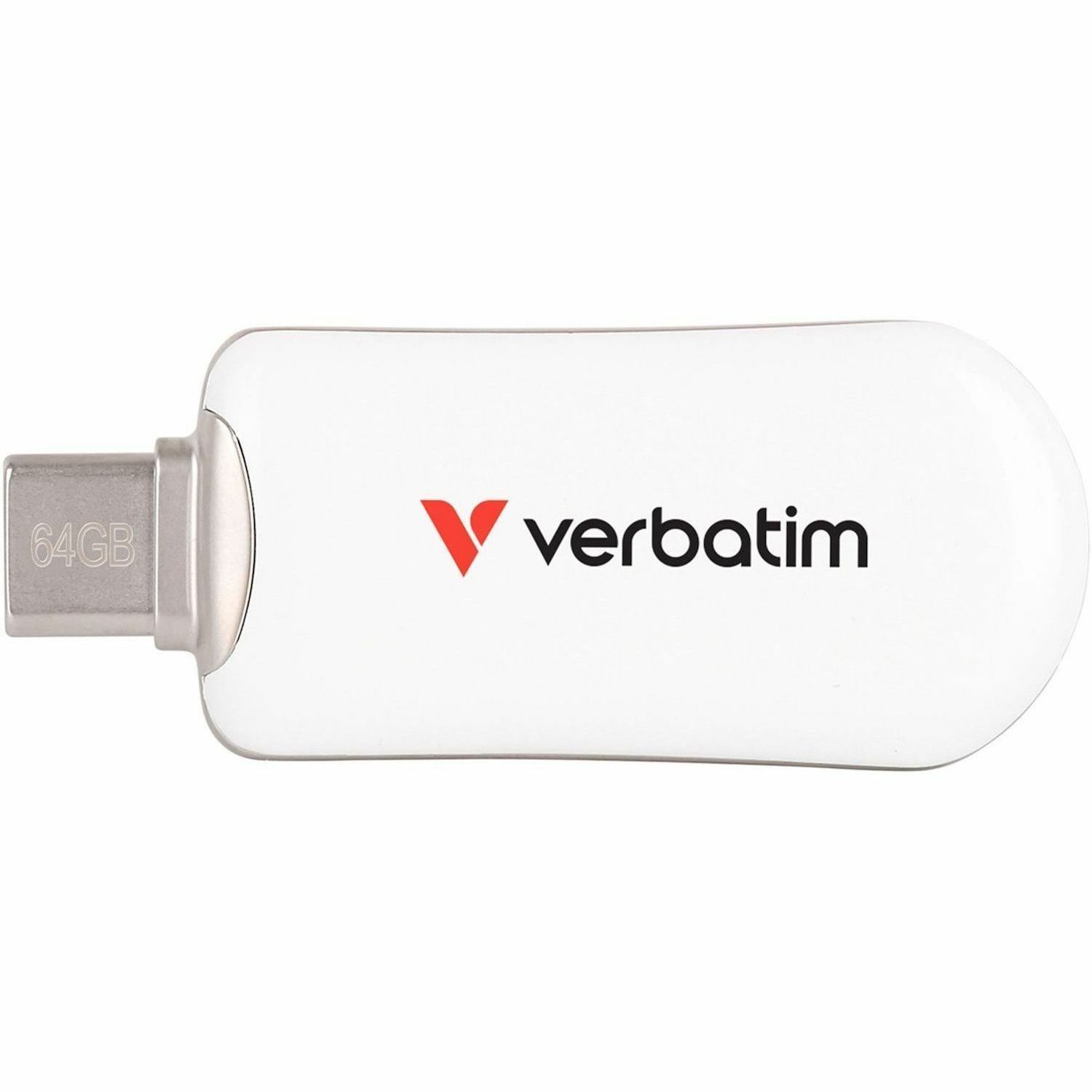 Verbatim 64GB Plectra USB-C Flash Drive - White
