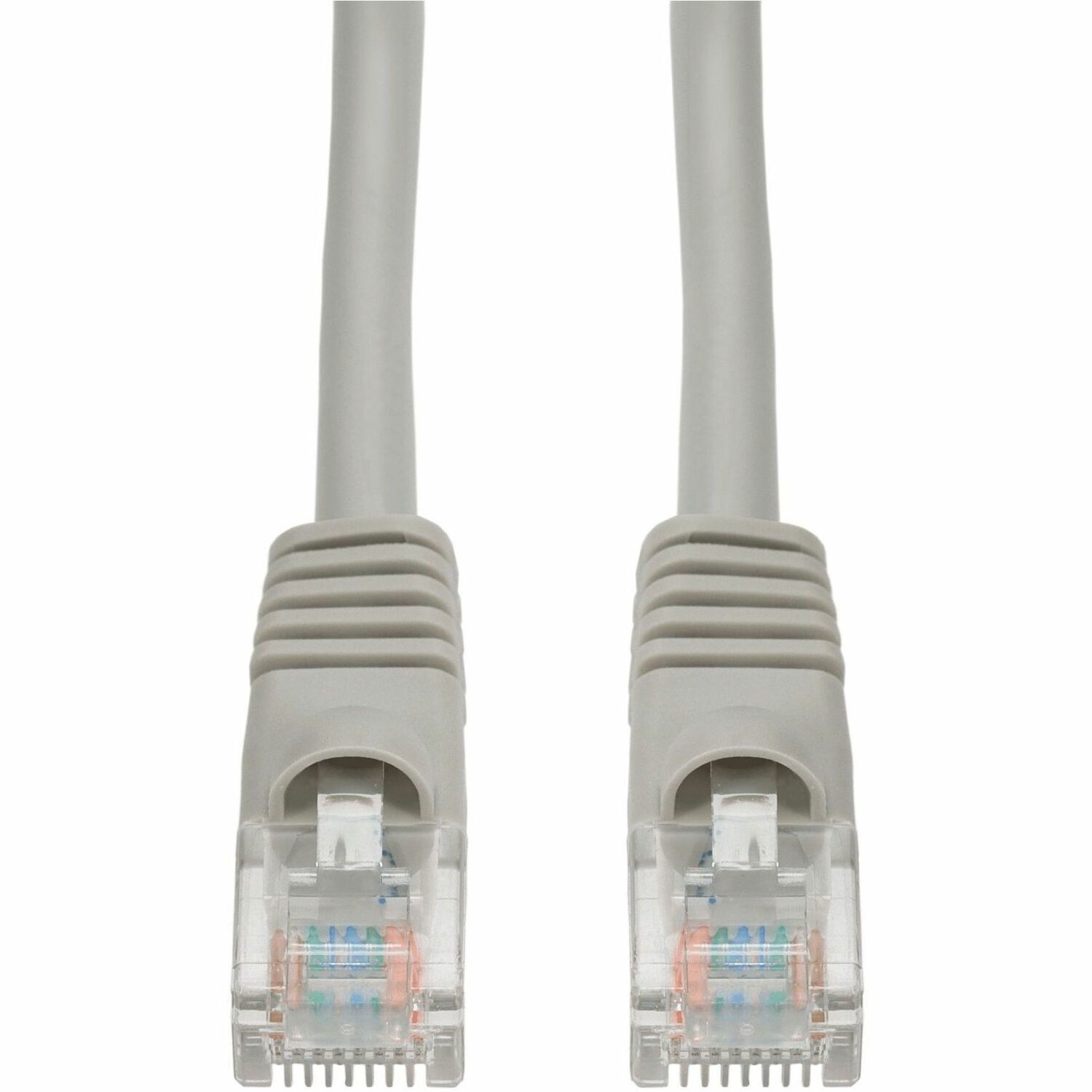 AddOn 15ft Gray CAT 6 PVC Ethernet Cable Snagless Bubble Boot RJ-45 M/M