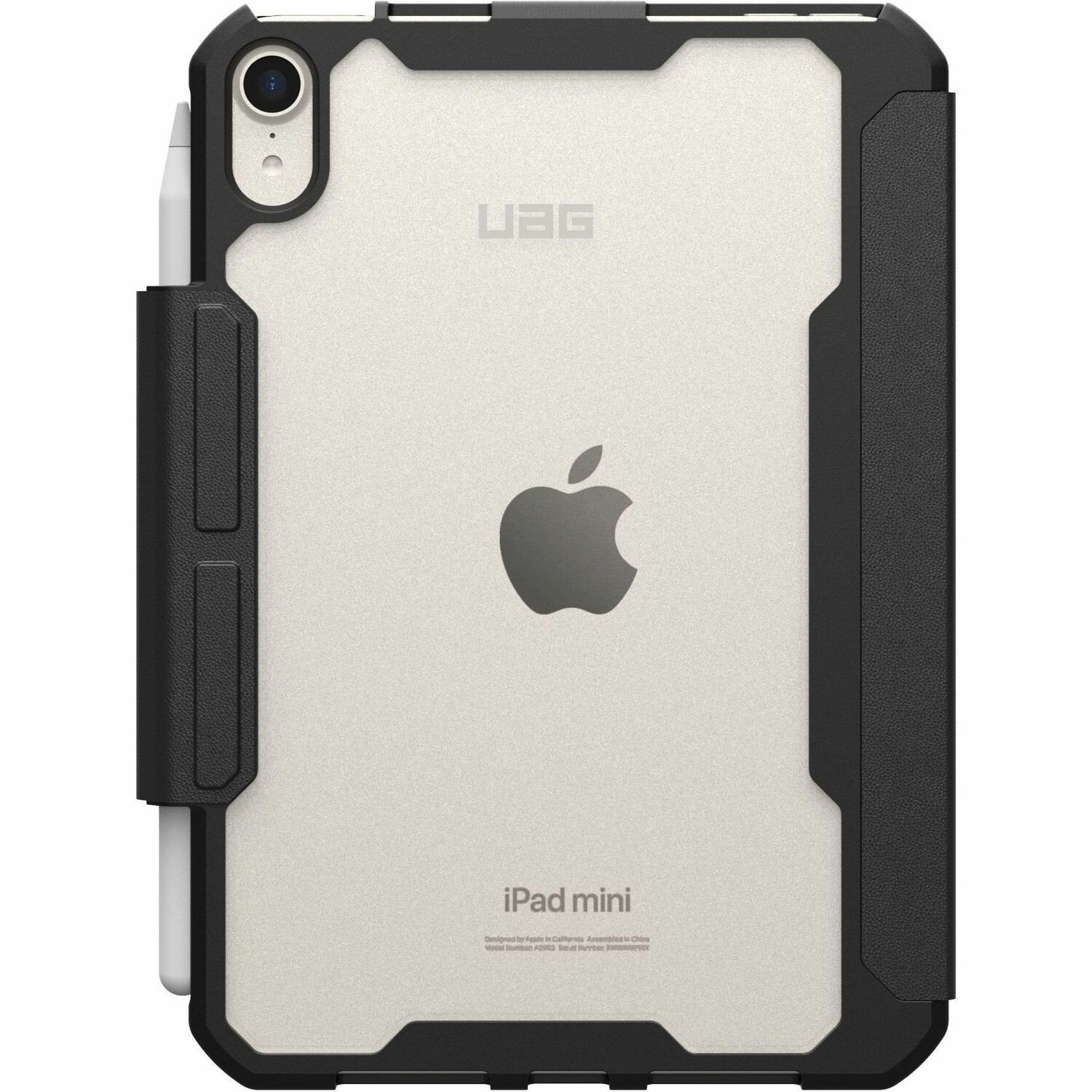 Urban Armor Gear Essential Armor Carrying Case (Folio) Apple iPad mini (2021), iPad mini (2024), iPad mini (7th Generation) Tablet - Black, Clear