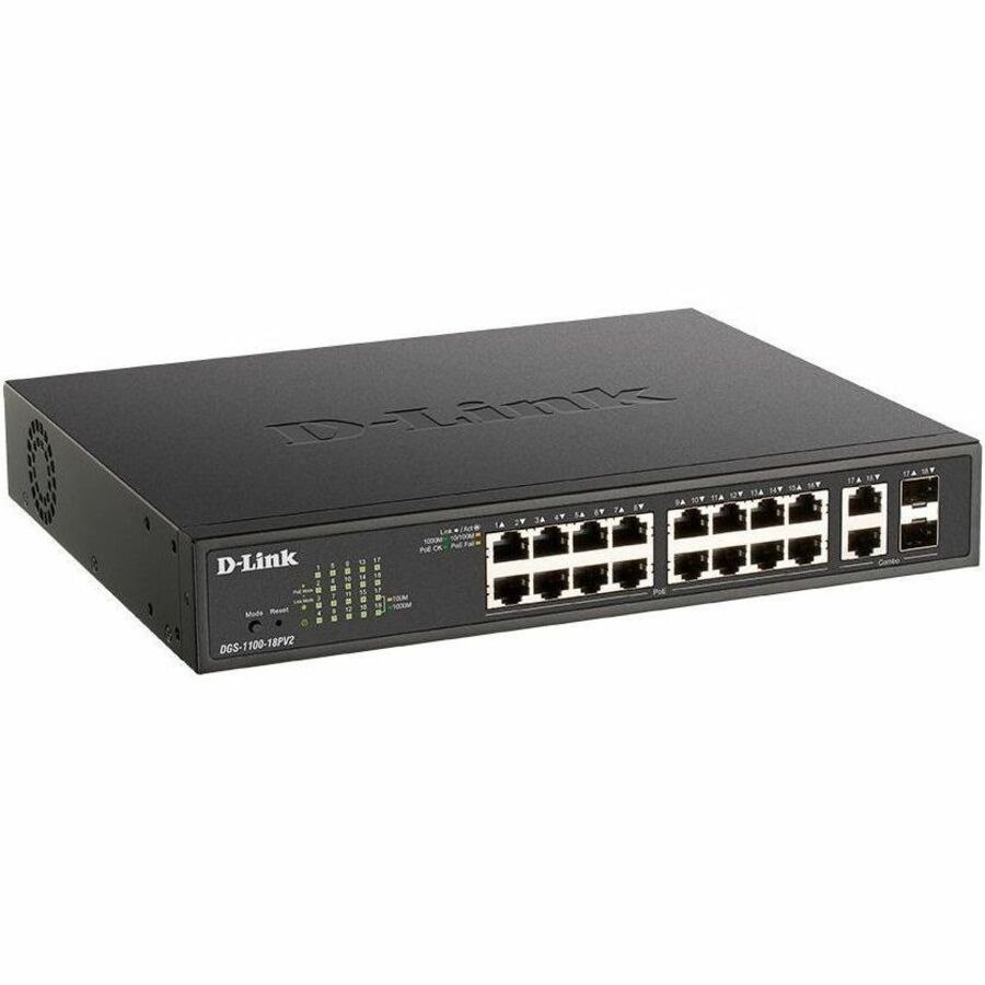 D-Link DGS-1100 DGS-1100-18PV2 16 Ports Manageable Ethernet Switch