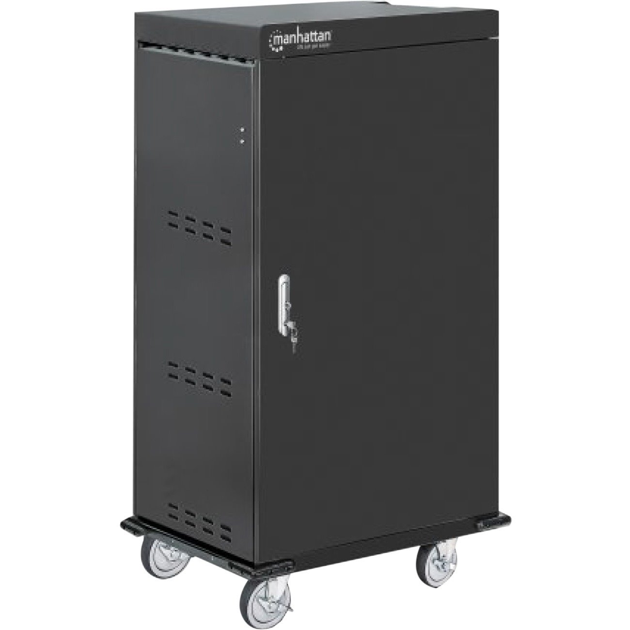 Manhattan 1600W Charging Cart With 48 Usb-A Ports And 48 Ac Outlets, Disinfecting Uvc LEDs