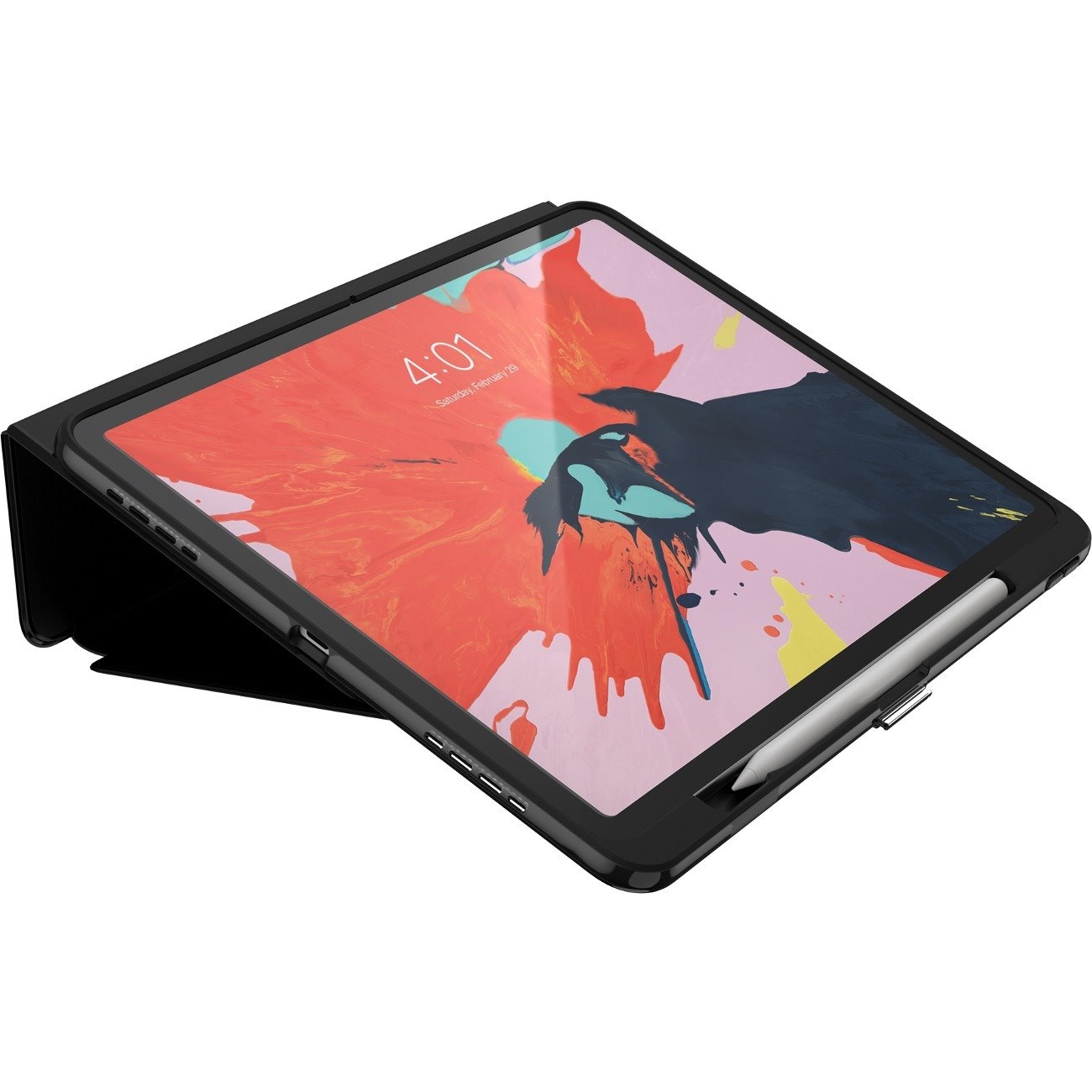 Speck Presidio Pro Folio Carrying Case (Folio) for 12.9" Apple iPad Pro (2018) Apple Pencil - Black