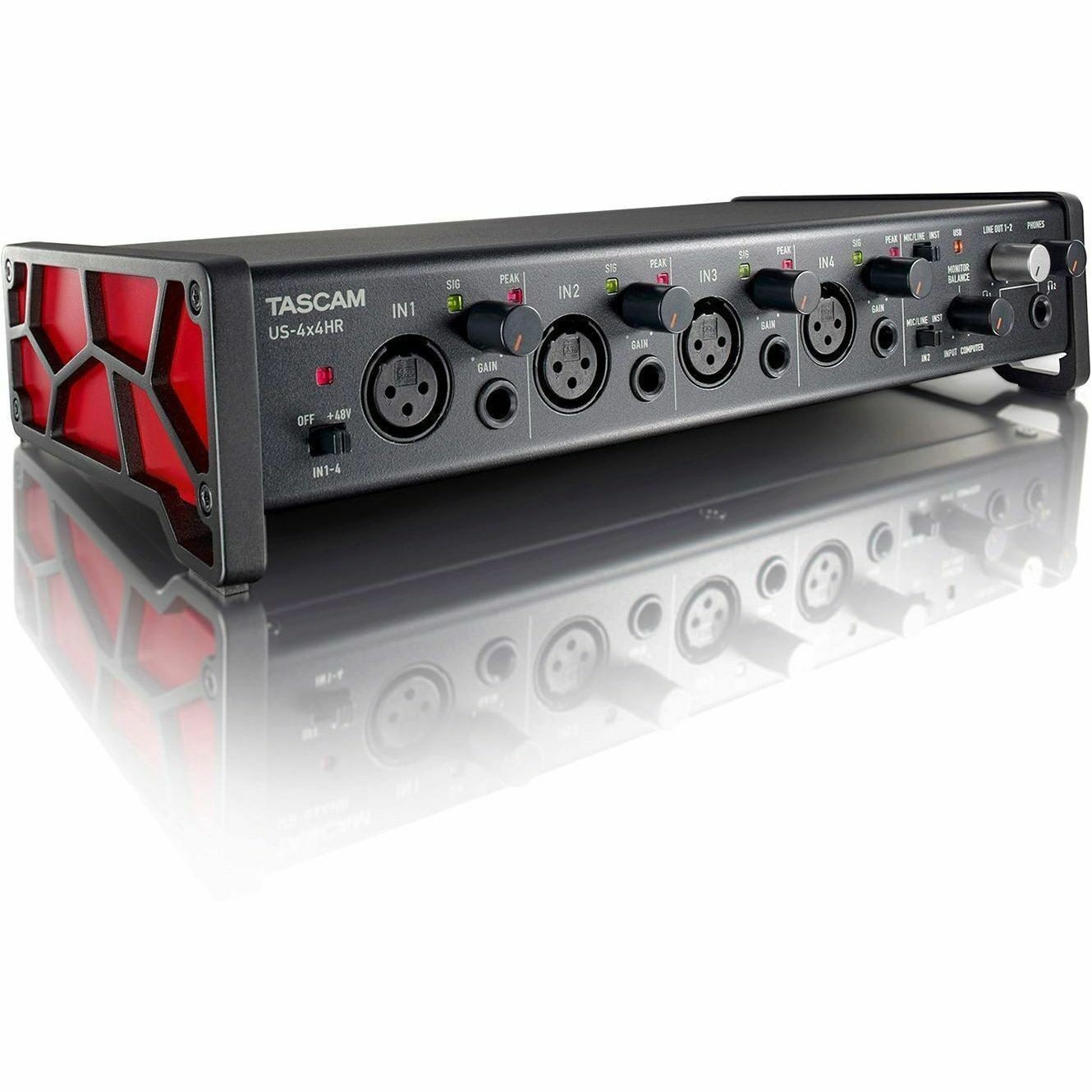 TASCAM 4Mic, 4IN/4OUT High Resolution Versatile USB Audio Interface