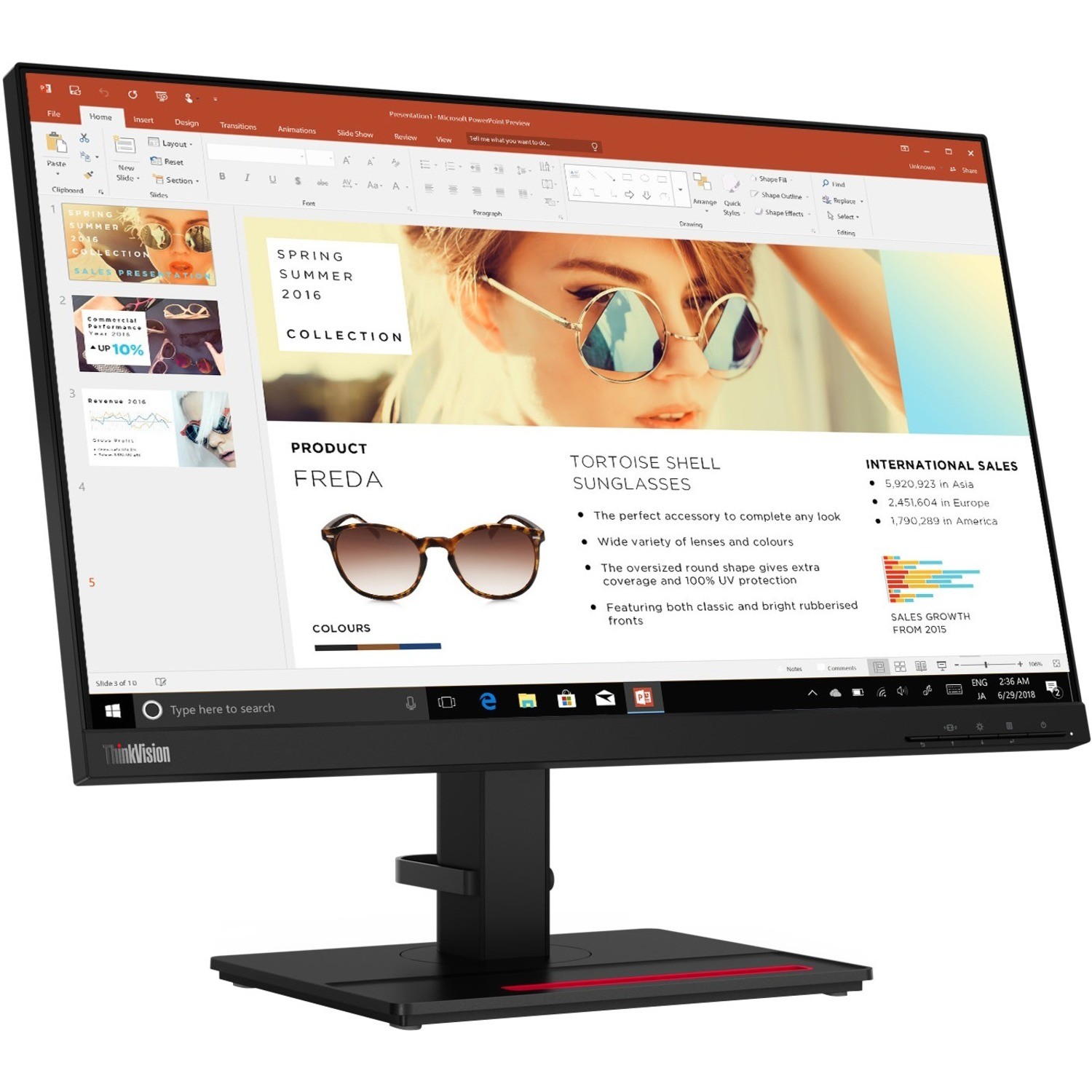 Lenovo ThinkVision P24h-2L 24" Class QHD LCD Monitor